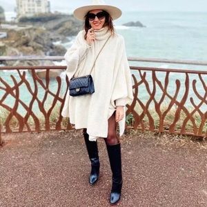 Zara Ecru Knit Poncho #Cybermondaysale